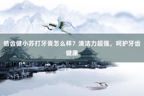 皓齿健小苏打牙膏怎么样？清洁力超强，呵护牙齿健康
