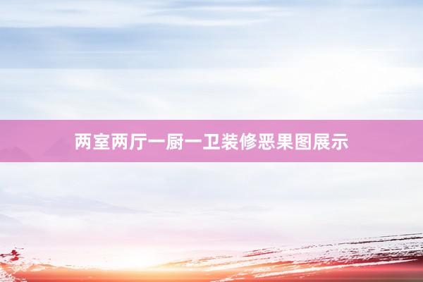 两室两厅一厨一卫装修恶果图展示